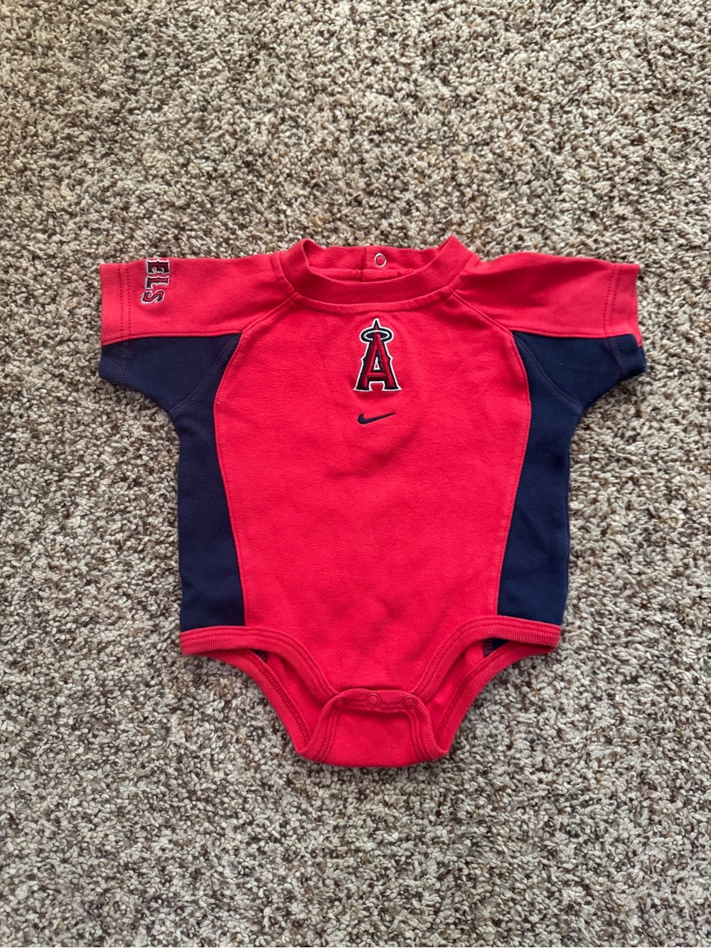 Anaheim Angels Nike Baby Baseball Onesie